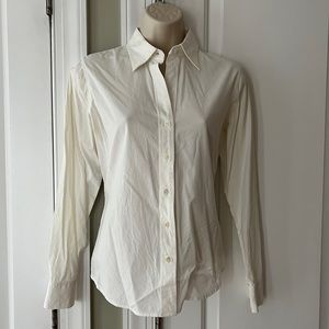 Banana Republic White Button Down Shirt Size S